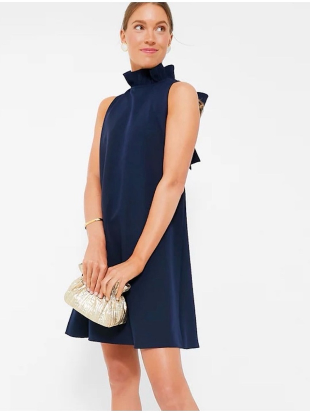 Tuckernuck Navy Bow-Back Mini Dress